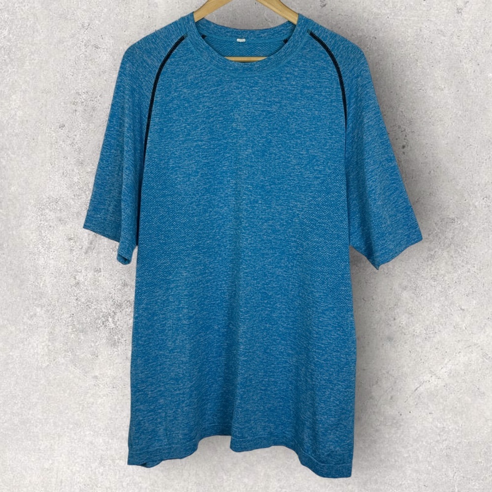 Lululemon Metal Vent Tech Short Sleeves T-Shirt Blue Size XXL Running Tee Crew